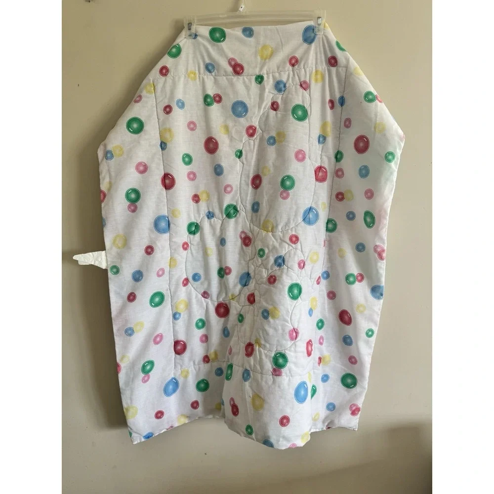 Vintage Baby Mickey Disney Crib Comforter Bubbles 90s 80s 40